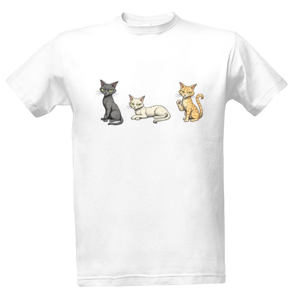 Tričko s potiskem Tři Kocouři